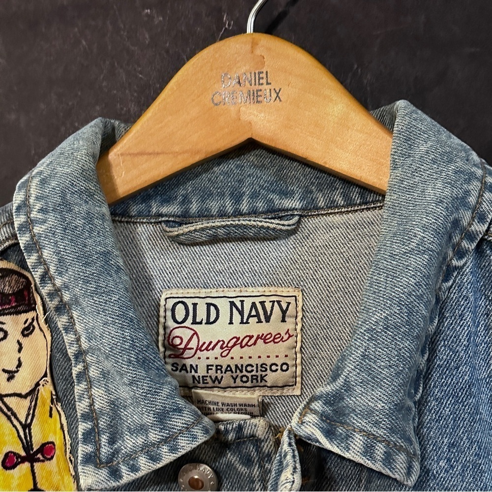 Custom Akira Toriyama Dragon Ball Z Androids Old Navy Denim Jacket Art Patch - Picture 5 of 16
